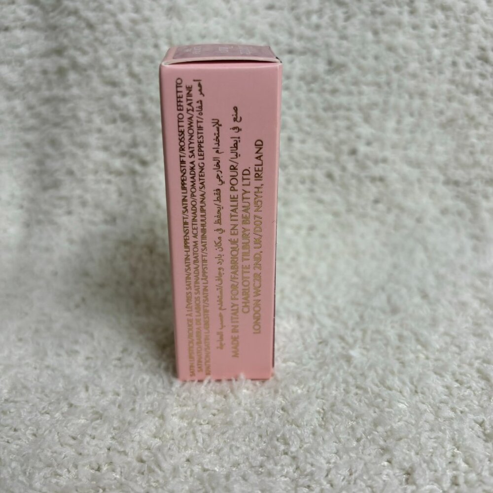 NWT CHARLOTTE TILBURRY K.I.S.S.I.N.G Satin Shine Lipstick in Pillow Talk Fair - Picture 8 of 10